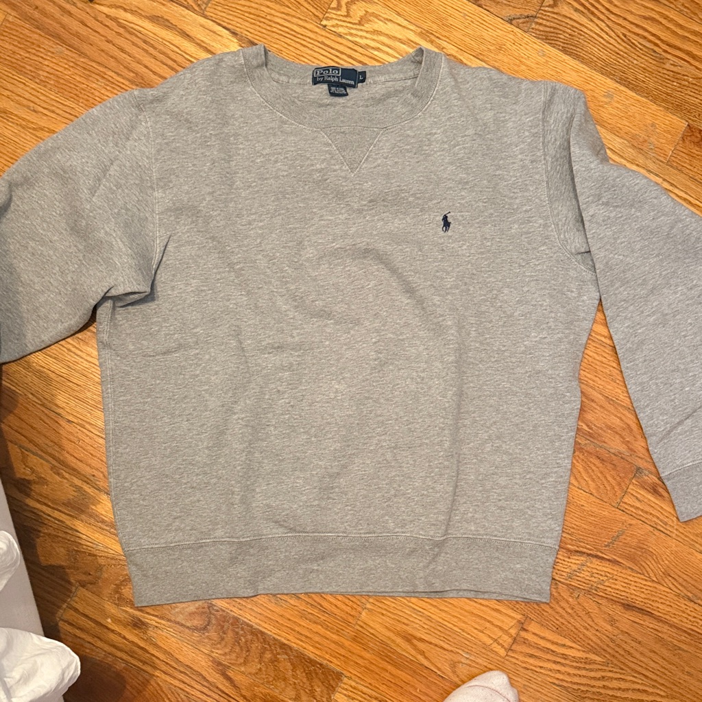 Polo By Ralph Lauren Classic Gray Crewneck Sweater